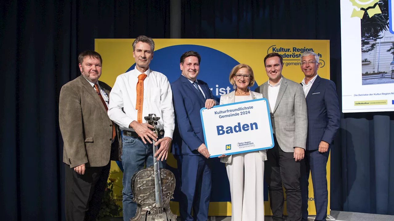 Baden ist die kulturfreundlichste Gemeinde im Bezirk