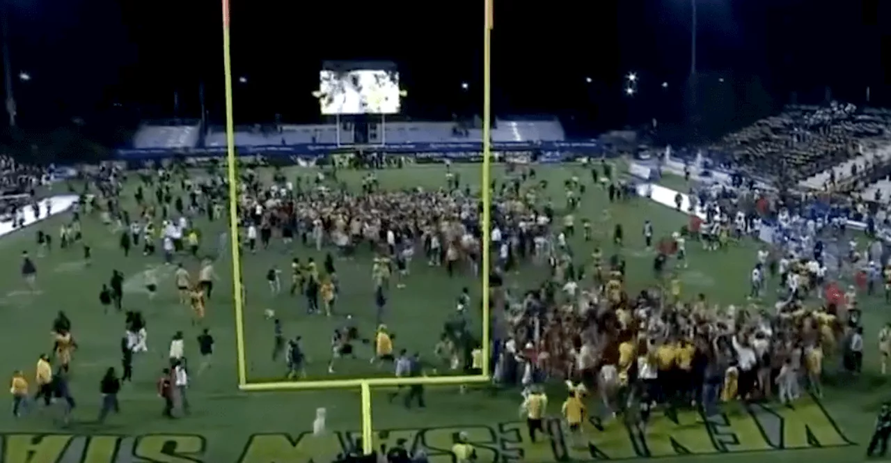 Kennesaw State fans got little too excited storming field before monumental upset of Liberty