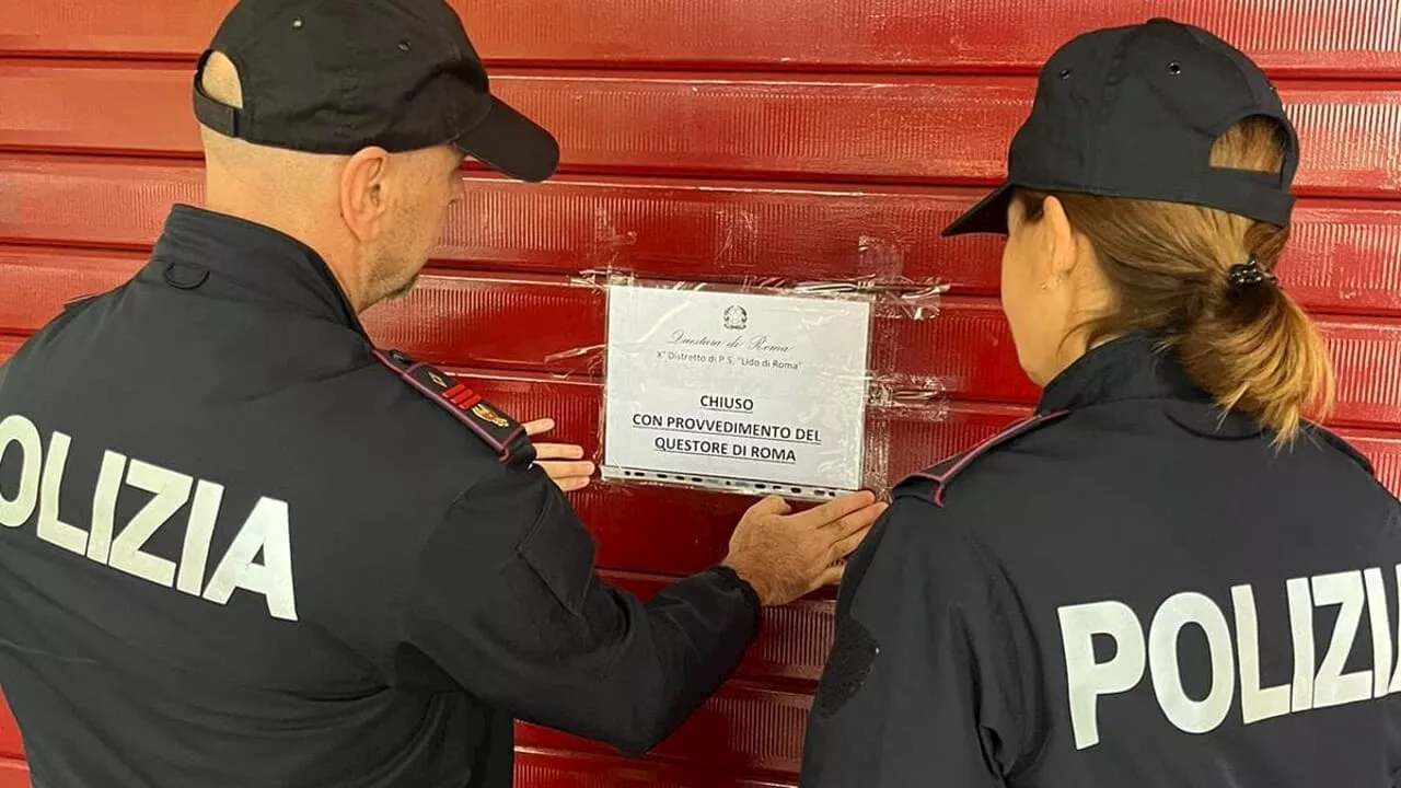 Ritrovo di pregiudicati, chiuso bar a Ostia dove avvenne una sparatoria