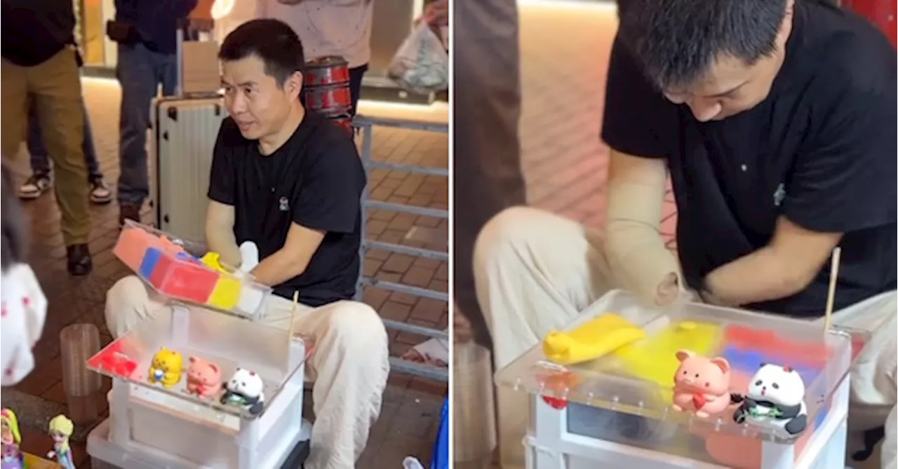 Artist Overcomes Physical Challenges & Creates Cute Clay Sculptures On Hong Kong Street