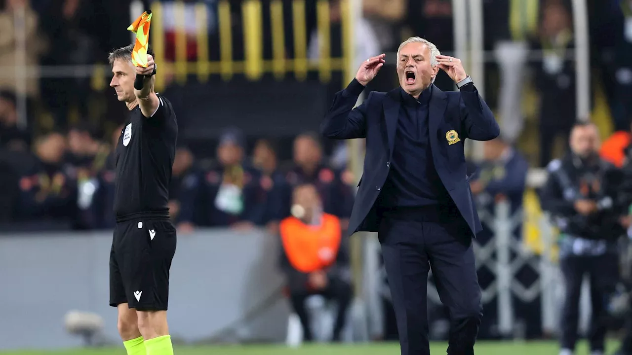 Jose Mourinho red card: Fenerbahce boss reacts to sending off against Man Utd in Europa League