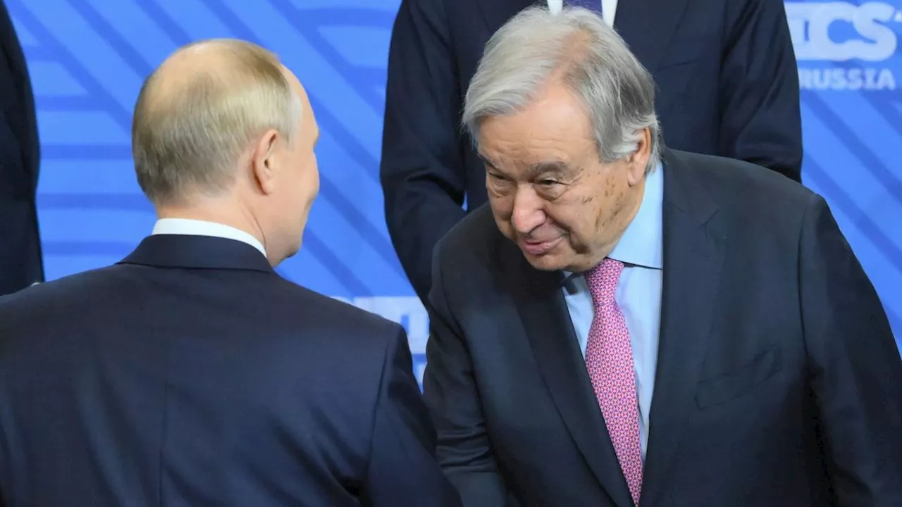 Brics-Treffen in Russland: Uno-Generalsekretär Guterres wirbt bei umstrittenem Treffen mit Putin für »gerechten Frieden«