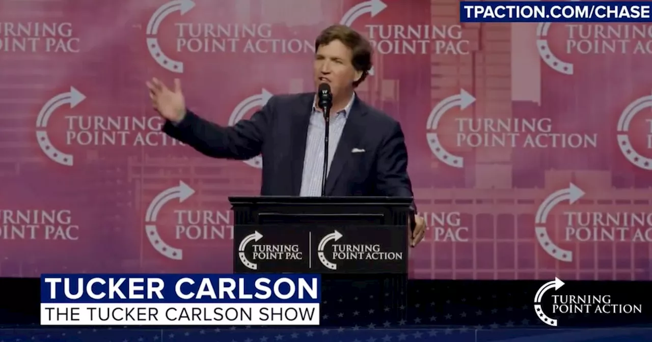 Tucker Carlson Goes on Disturbing Rally Rant About ‘Dad’ Trump Spanking a ‘Bad Little Girl’