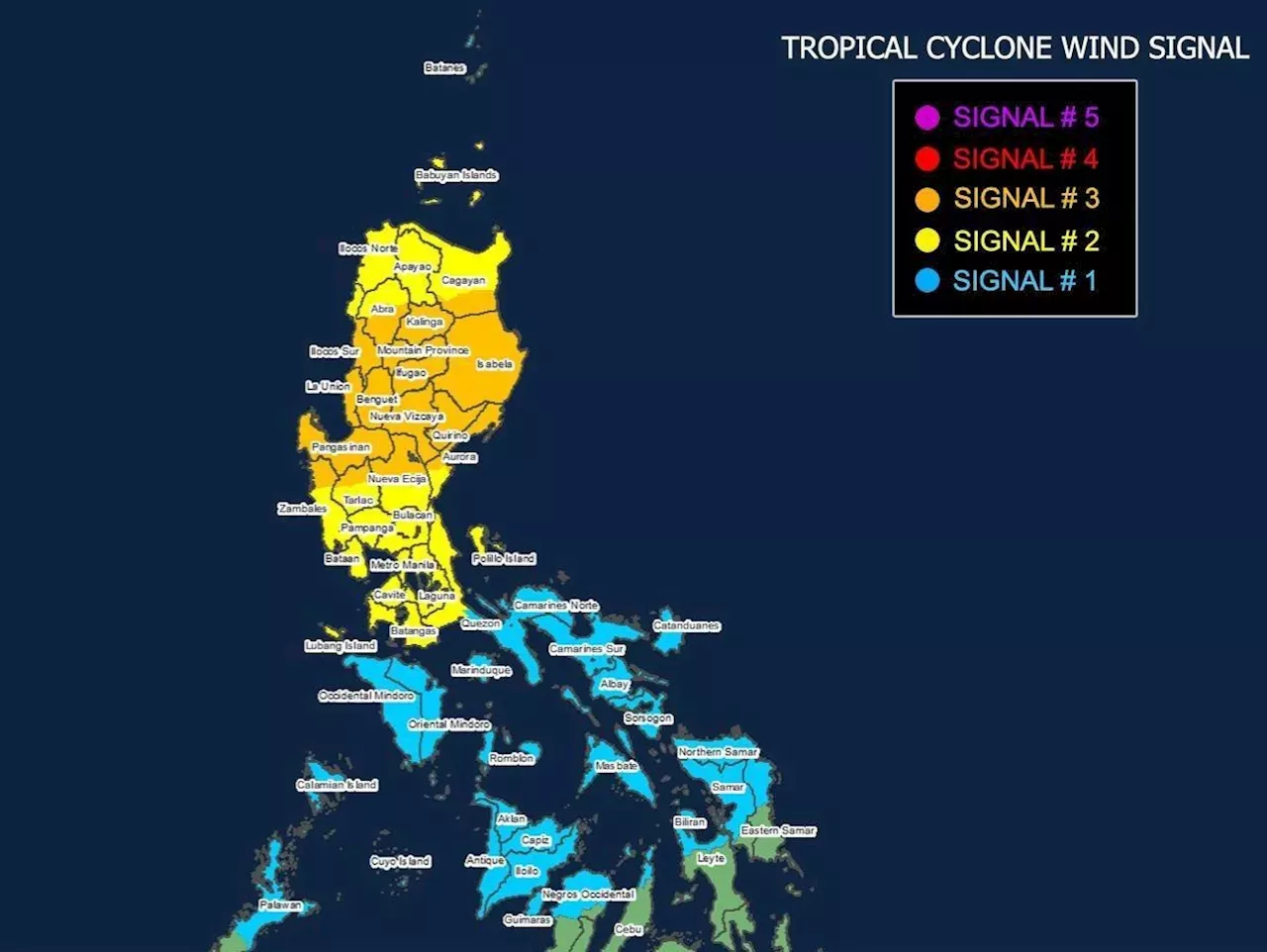 Storm Signals Remain In Luzon, Visayas As 'Kristine' Weakens - Signals ...