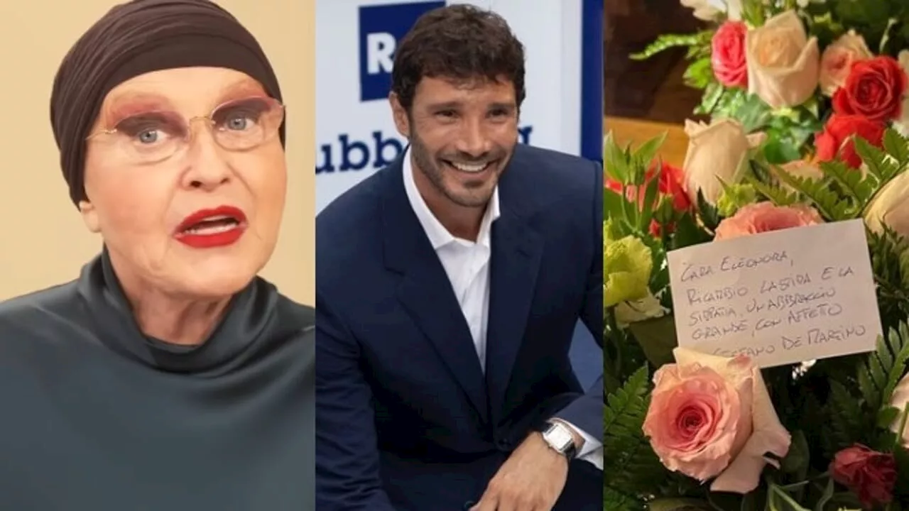 Eleonora Giorgi riceve un mazzo di fiori da Stefano De Martino: il biglietto dolcissimo