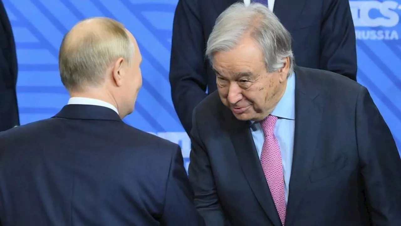 UN chief demands 'peace' in Ukraine at Russia-hosted BRICS summit