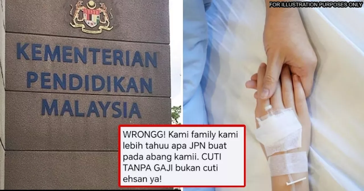  Family of Viral Teacher with Cancer-Stricken Wife Says MOE Hasn't Done Anything