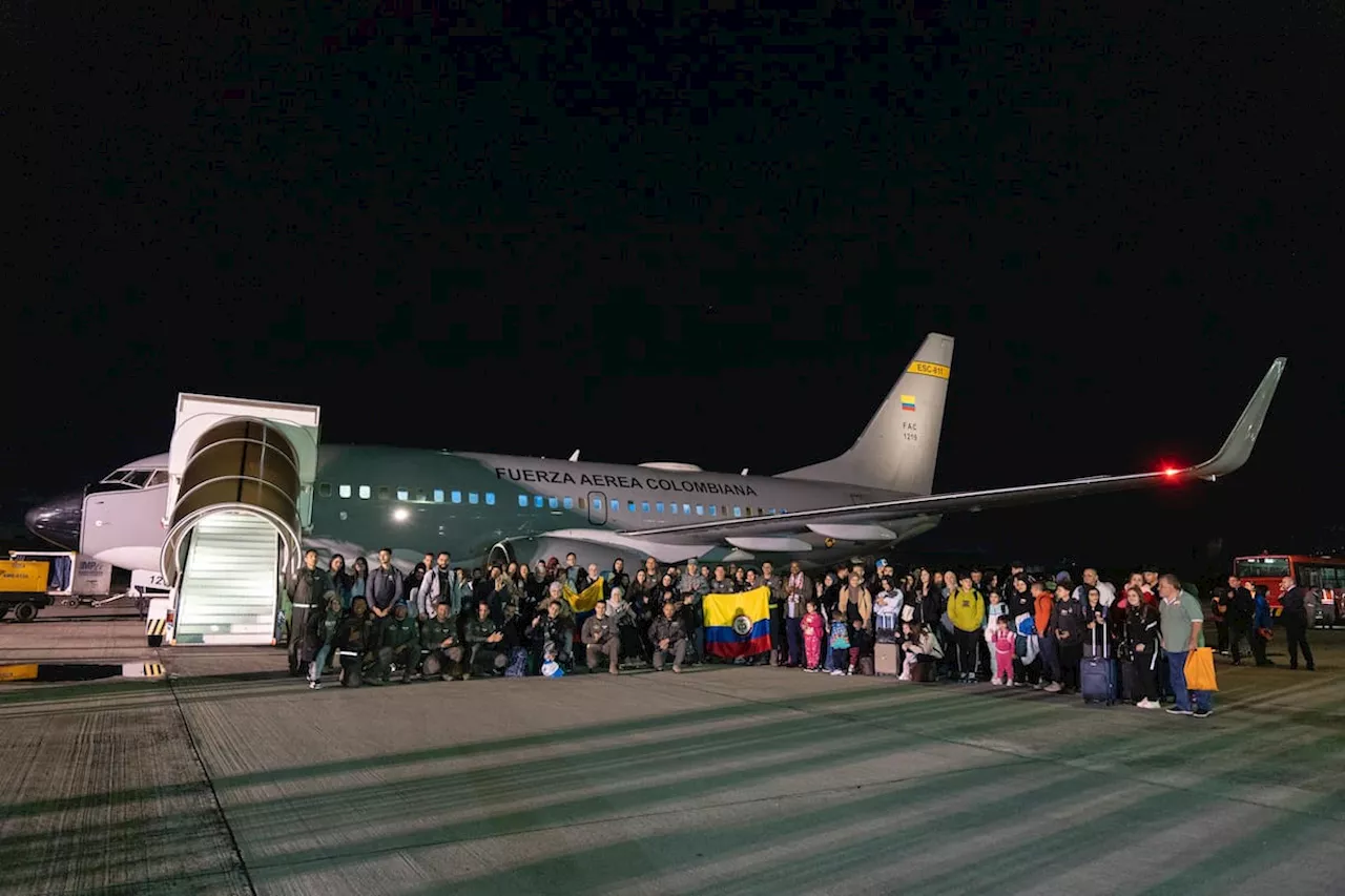 Aterrizó en Bogotá el segundo vuelo humanitario con 105 personas provenientes de El Líbano