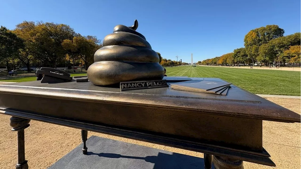 Bronze turd monument appears on National Mall ahead of election