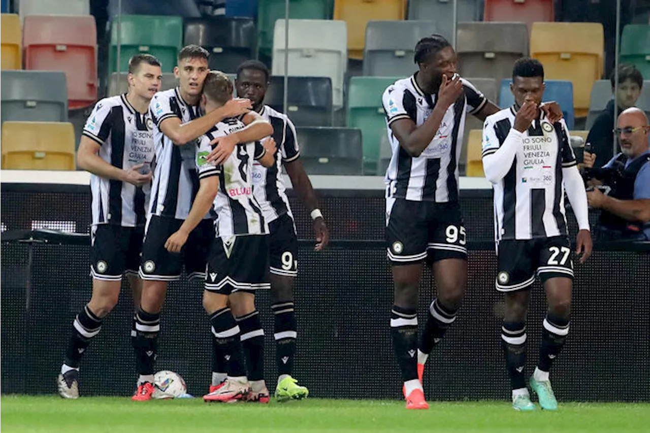 Udinese vince e sale a quota 16, Cagliari mai pericoloso