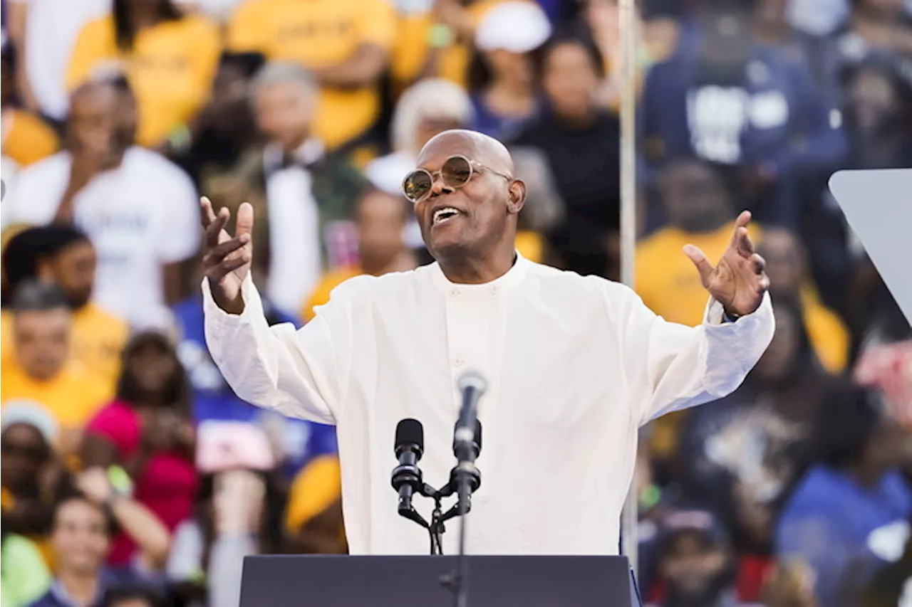 Usa2024: Samuel L. Jackson ad un evento per Kamala Harris