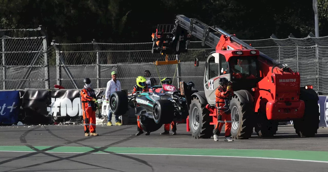 George Russell choca y es trasladado al centro médico del Autódromo Hermanos Rodríguez