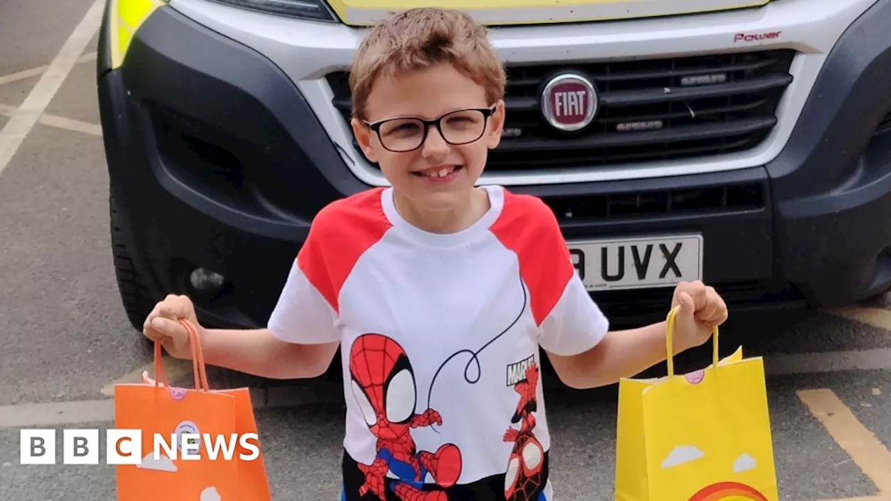 Boy's goody bags praised by ambulance crews