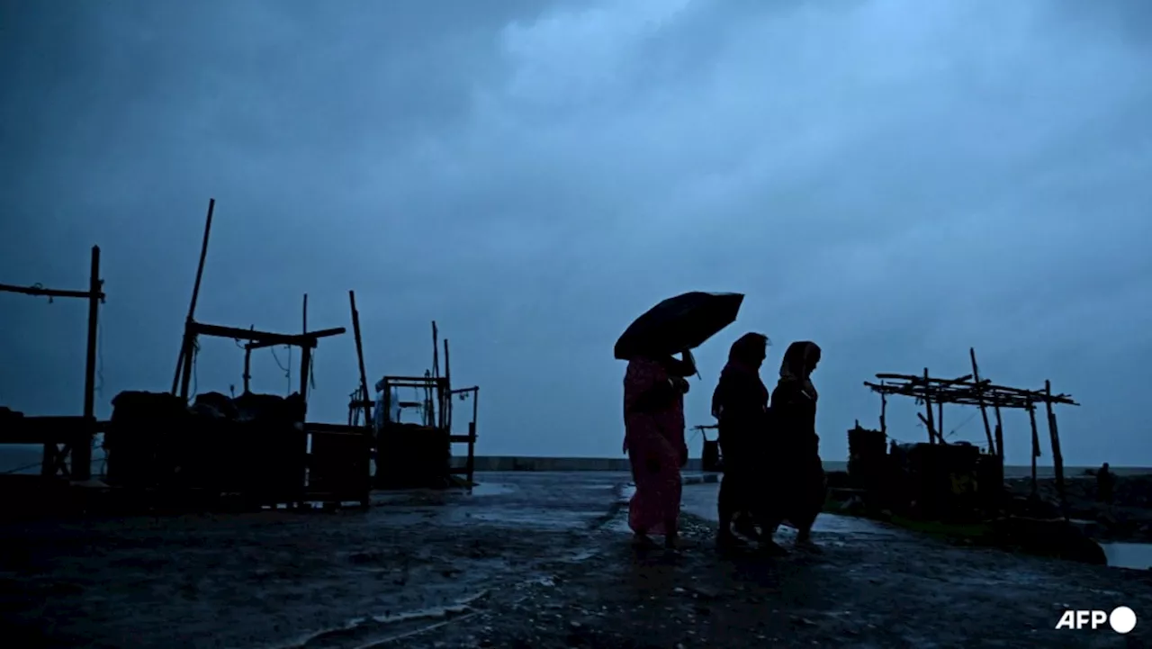 Trees and power lines flattened as Cyclone Dana hits India