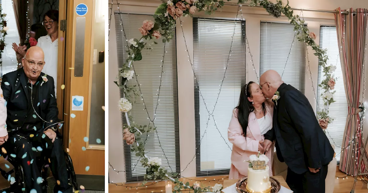 Scots dad with one year to live marries love of his life in hospice wedding