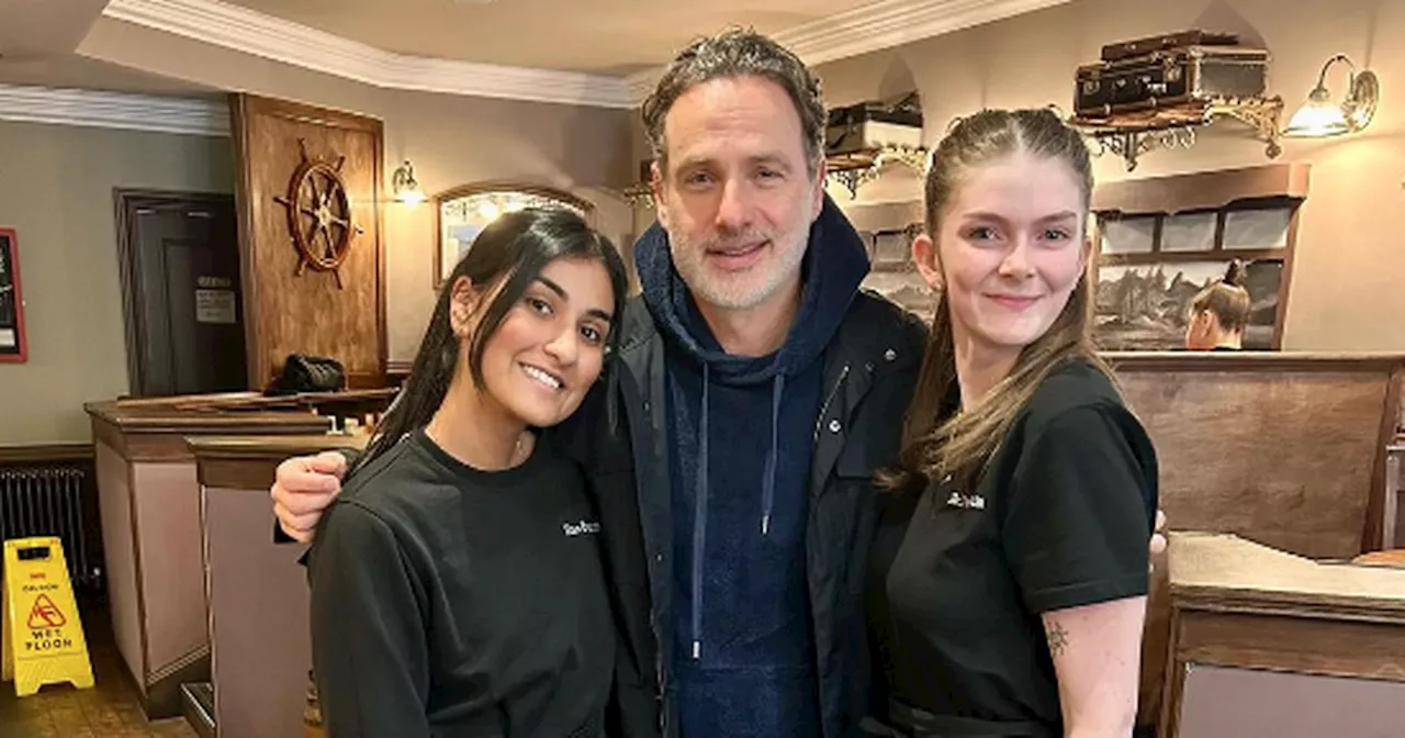 The Walking Dead star delights staff at Glasgow eatery