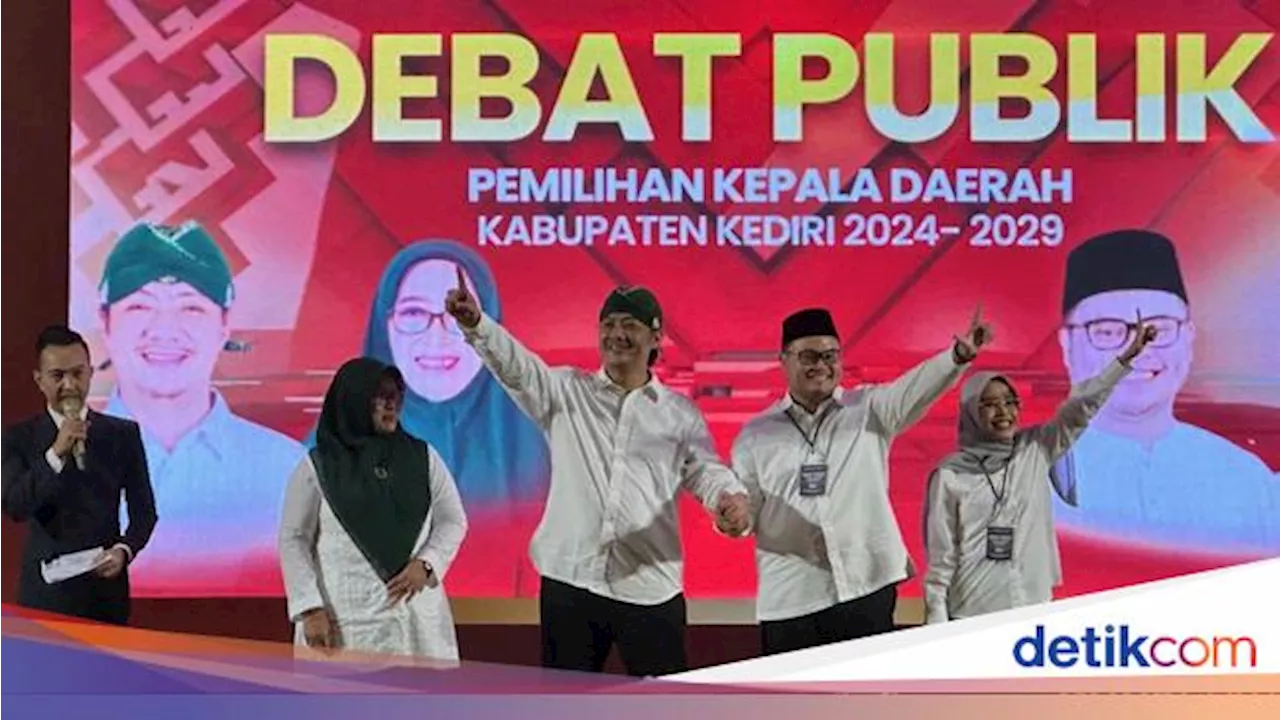 Debat Perdana Pilbup Kediri Saling Singgung Program dan Keberhasilan