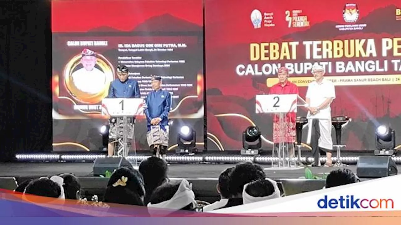 Saling Serang Raden Cahyo dan Sedana Arta di Debat Pilgub Bangli 2024