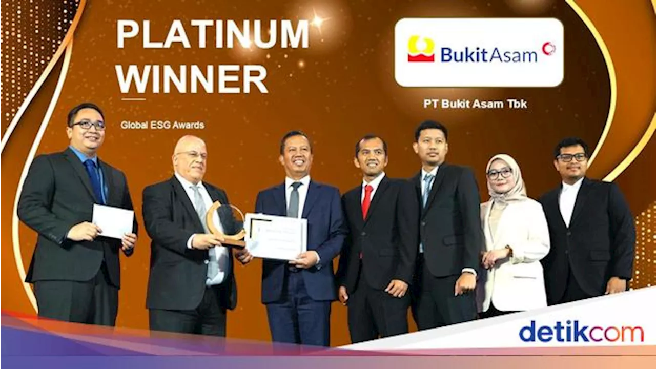 Bukit Asam Bawa Pulang 4 Penghargaan dari Global ESG Awards di Dubai