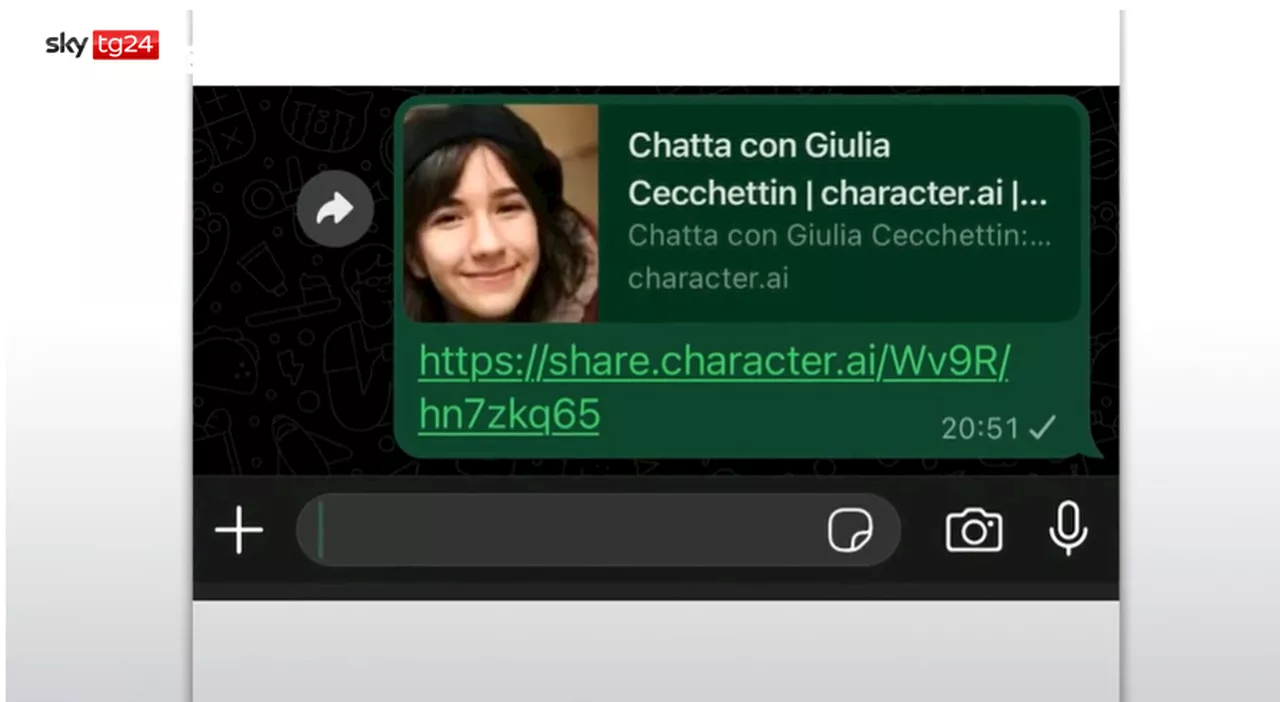 Giulia Cecchettin,​ scoperto su Character.AI un suo falso profilo. Sulla piattaforma ci sono anche quelli di Y