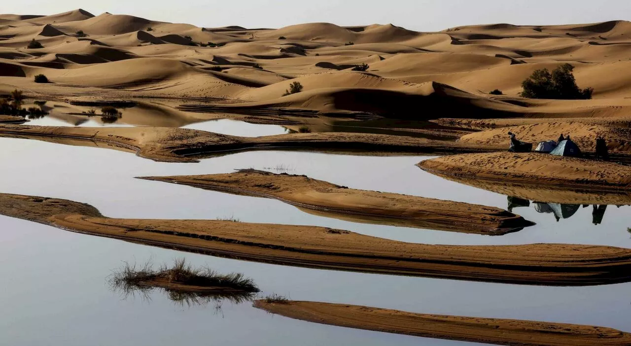 Sahara, alluvione nel deserto dopo 50 anni. Nuovi laghi e pozze d'acqua nelle dune di sabbia