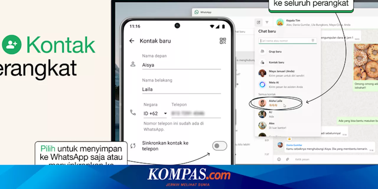 Fitur Baru WhatsApp, Tambah Kontak Bisa dari WA Web