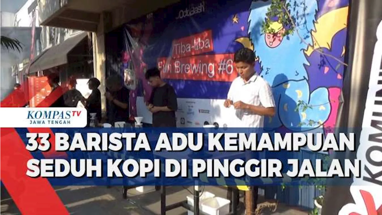 33 Barista Adu Kemampuan Seduh Kopi di Pinggir Jalan