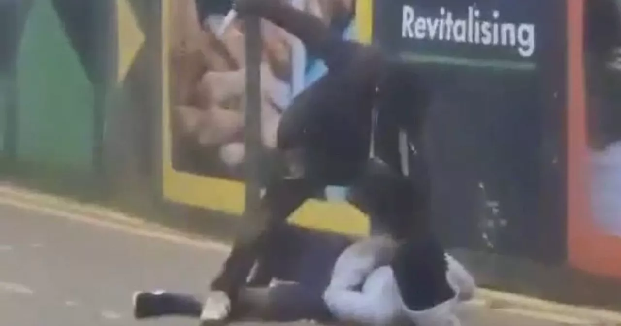 Horrific moment knifeman towered over victim before stabbing him in sick attack