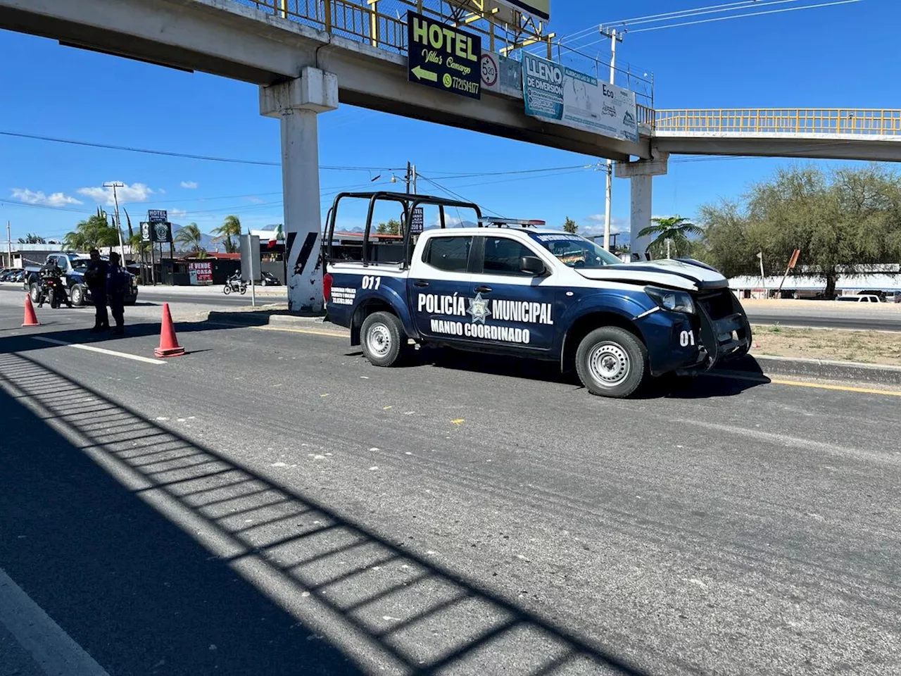 Director de la policía en Chilcuautla provoca accidente en Ixmiquilpan