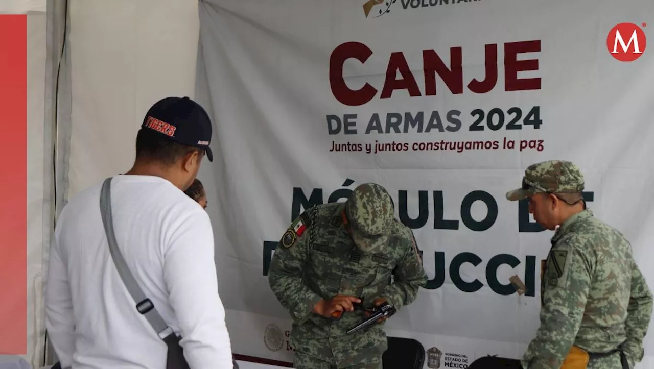 Pagaron casi 5 mdp a ciudadanos por cambiar armas en Edomex