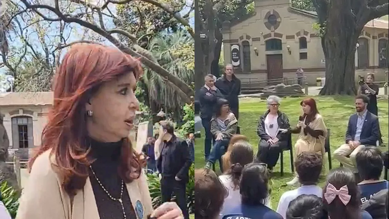 Cristina Kirchner visitó la Universidad Nacional de las Artes tras la protesta en Once