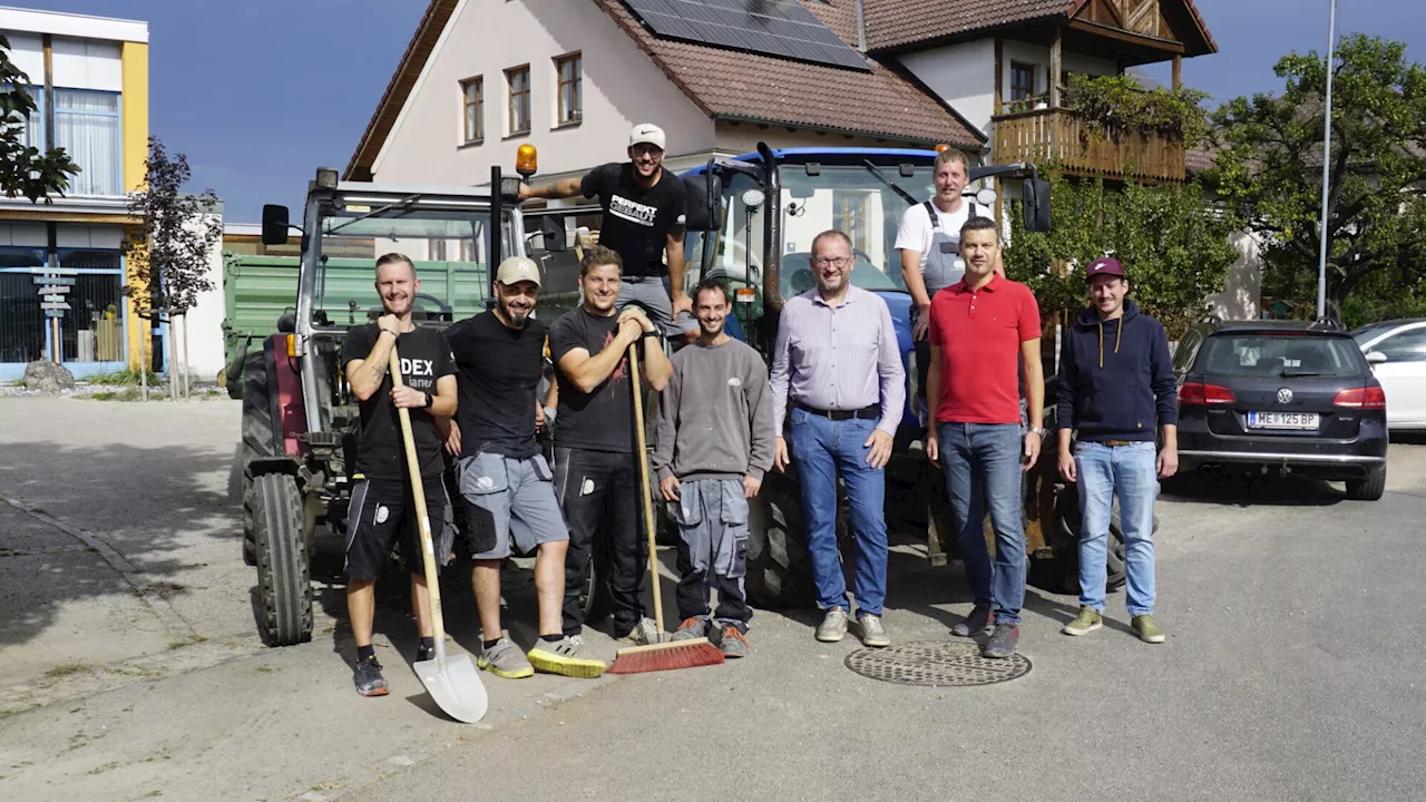 Firma unterstütze tatkräftig bei der Hochwasserhilfe in Loosdorf