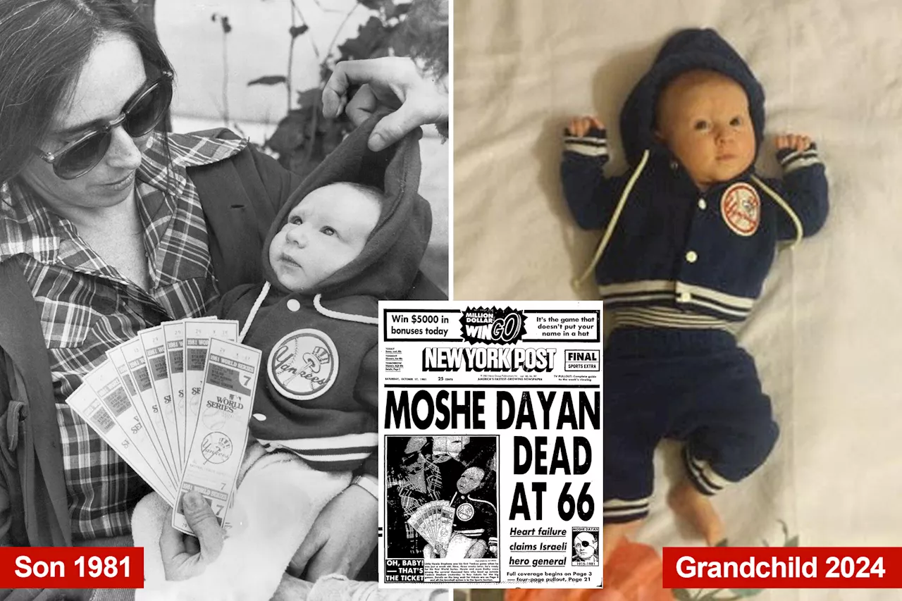 Yanks baby recreates '81 Post cover with his own daughter in very same teensy sweatsuit: 'Brings me back'