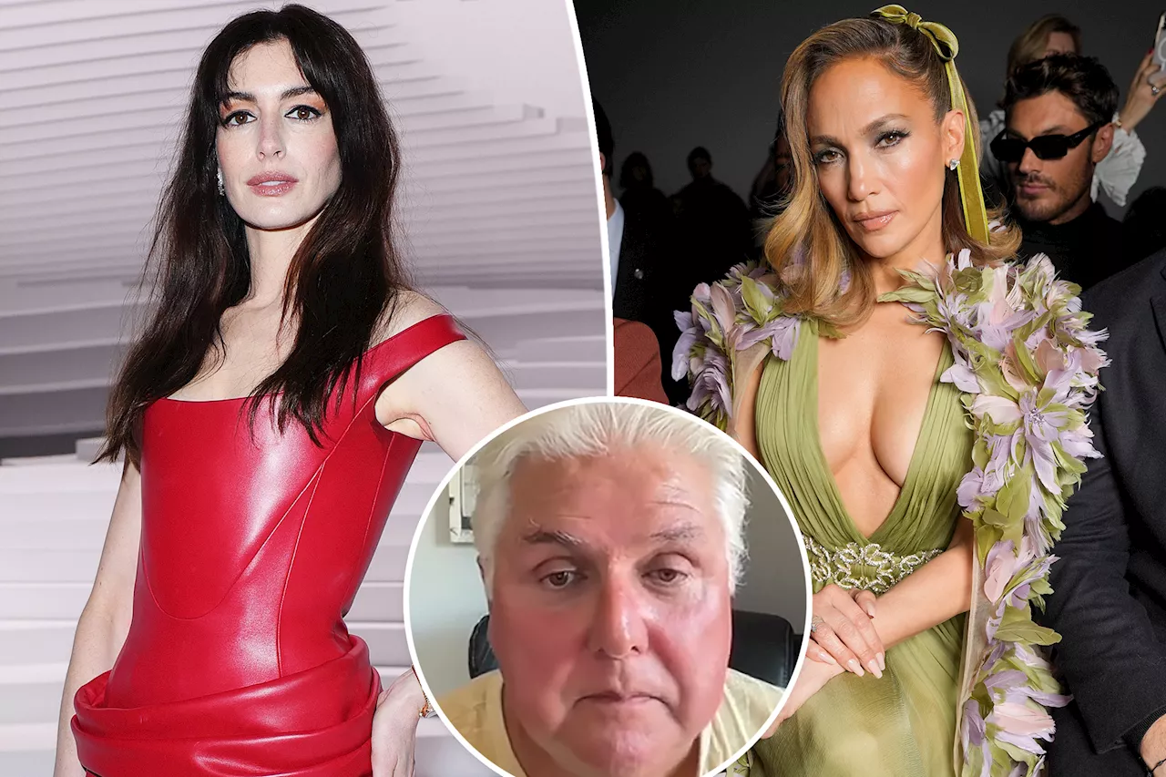 Celebrity hairstylist claims Anne Hathaway treated him 'like a servant,' Jennifer Lopez viewed him as 'trash'