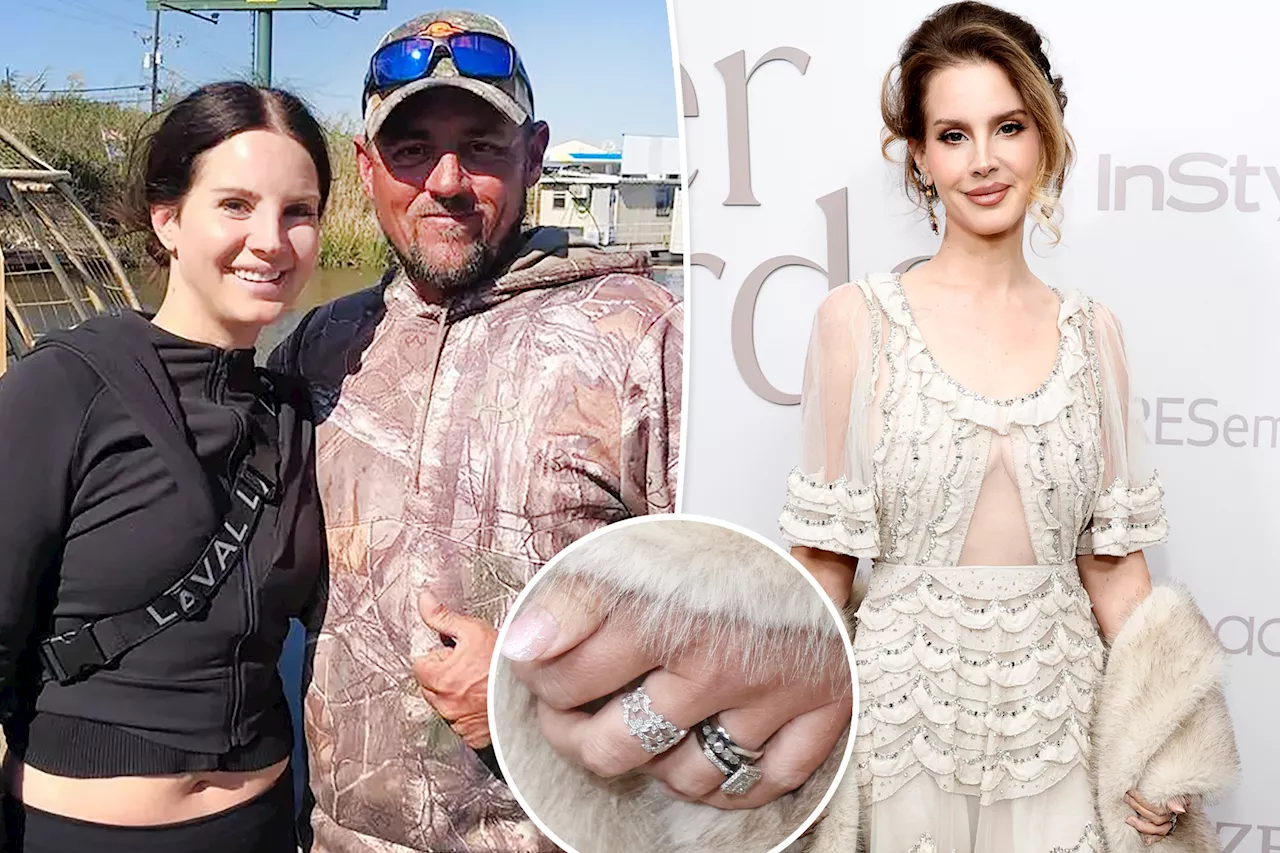 Lana Del Rey shows off engagement and wedding rings on the red carpet after marrying Jeremy Dufrene