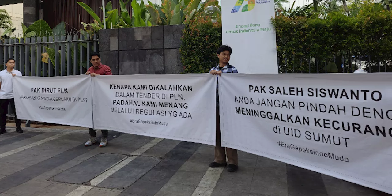 Dicurangi Saat Proses Tender di Sumut, Kontraktor Muda Asal Sumut Demo di PLN Pusat