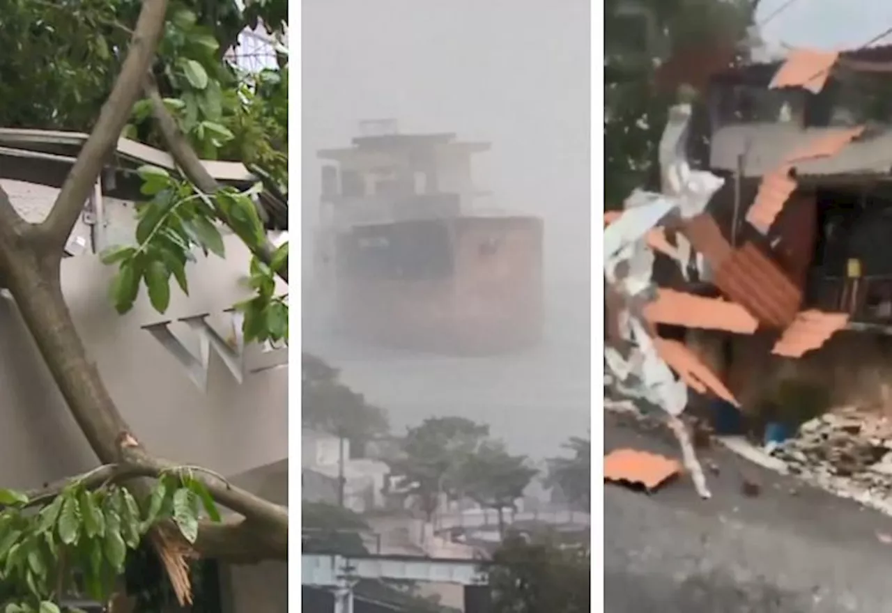 Chuvas no RJ: navio fica à deriva e árvore cai sobre hotel em Copacabana