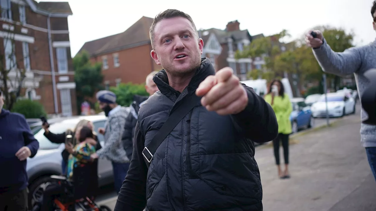 Tommy Robinson remanded after handing himself in at police station in Kent