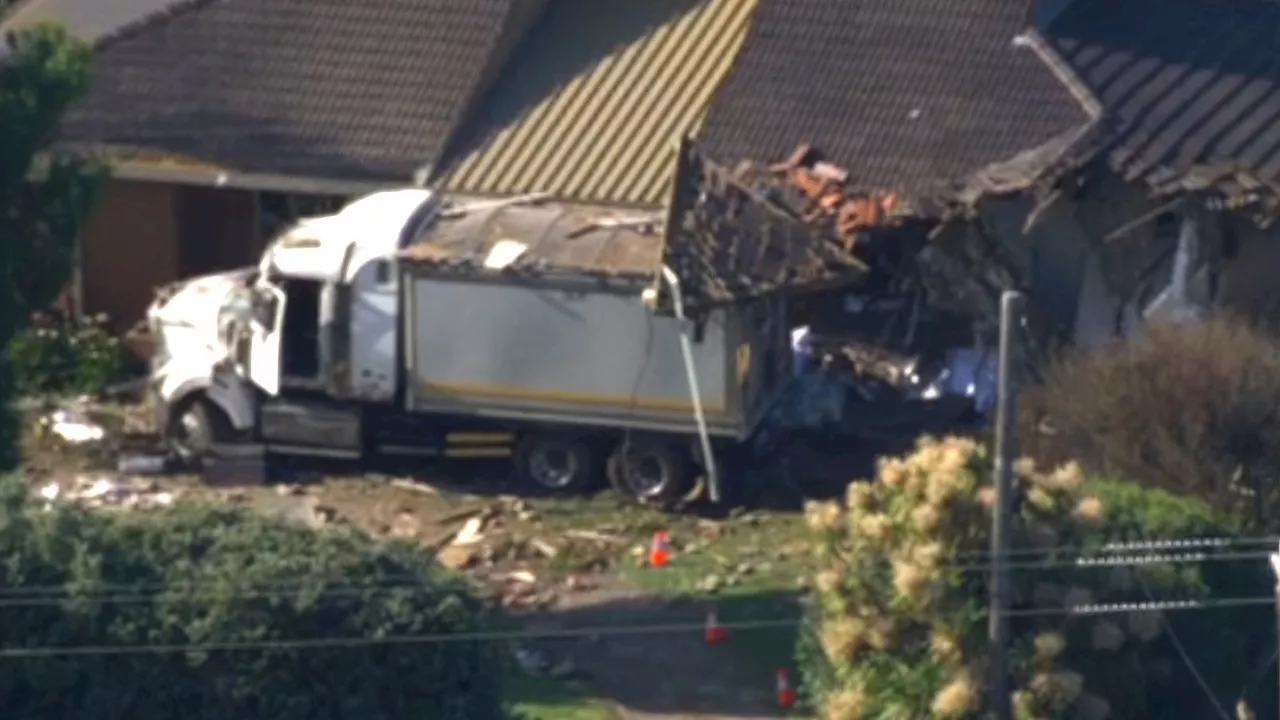 Two people aged 80 and 81 killed after truck crashed into Victorian home