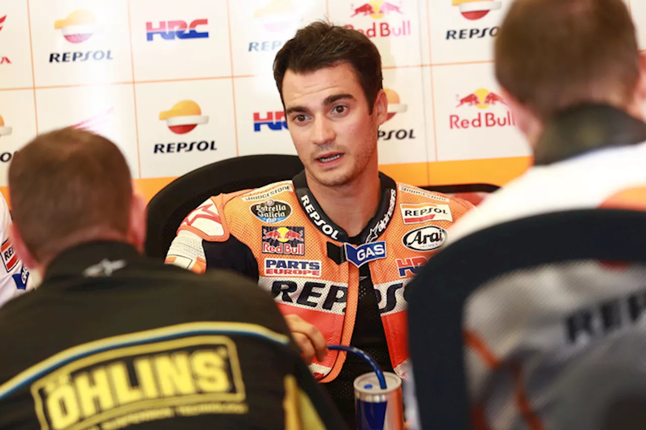 Dani Pedrosa (4.): Ölleck, Highsider, starke Prellung