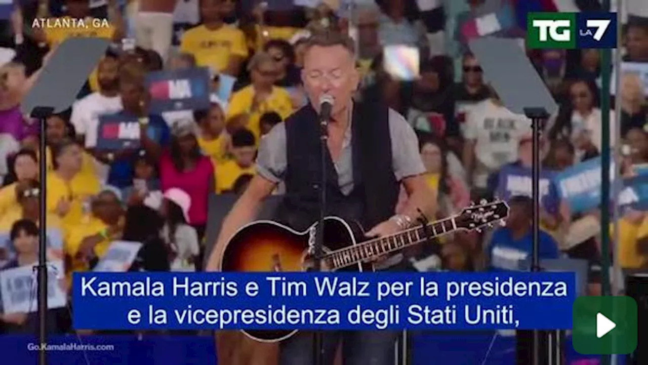 Bruce Springsteen al comizio di Harris in Georgia: 'Trump corre per diventare tiranno'