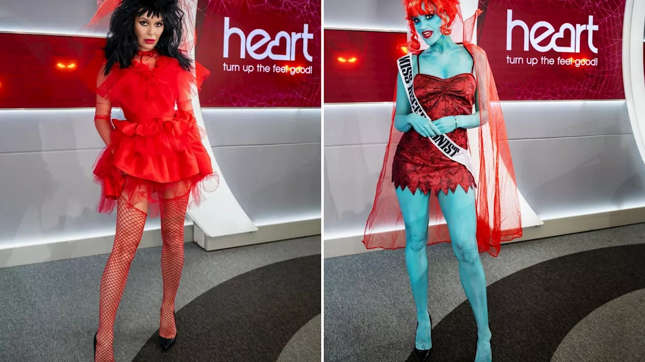 Amanda Holden and Ashley Roberts transform into Beetlejuice stars in sexy Halloween makeover...