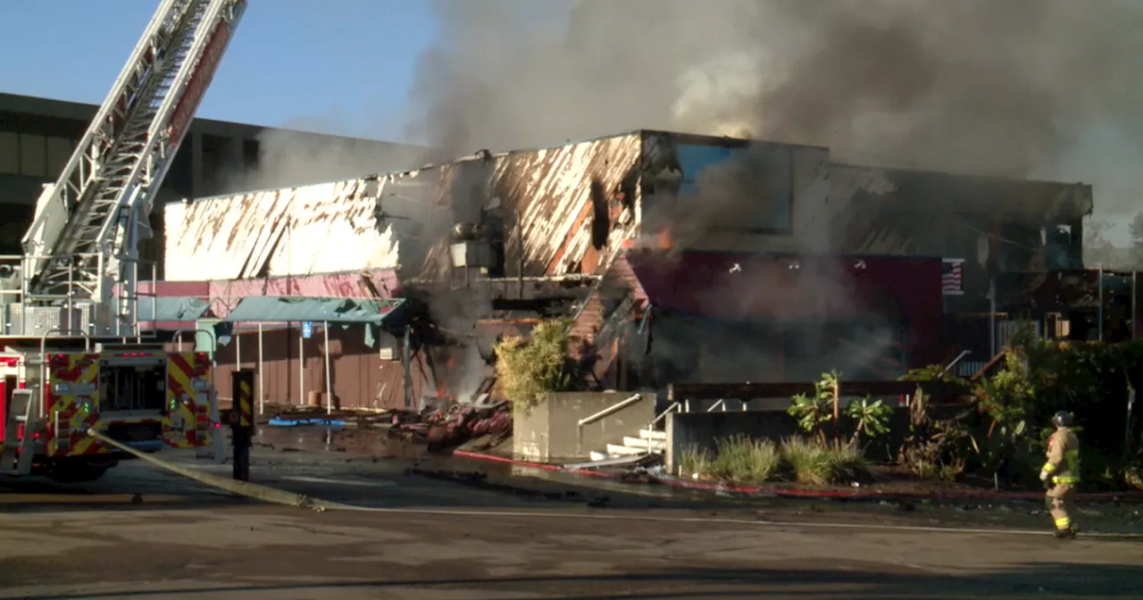 Firefighters battle blaze at former Mission Valley bar