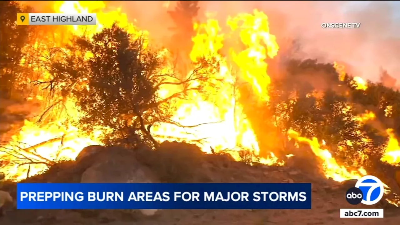 San Bernardino County works to prepare area in Line Fire burn scar for possible flooding, mudflows