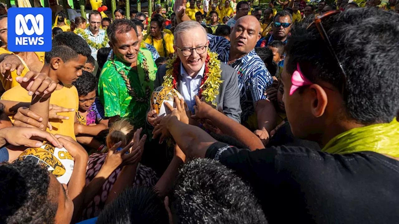 Albanese Welcomed By Samoa Villagers Before Celebrating Pacific Police ...