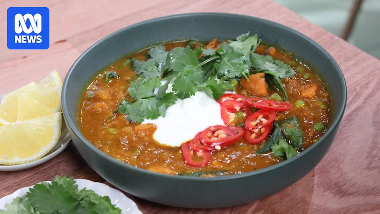 Spice-filled sweet potato dhal