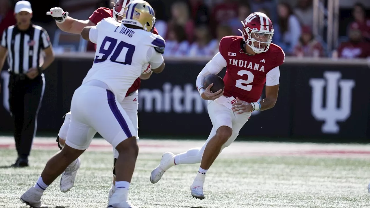 Backup QB Tayven Jackson and defense help No. 13 Indiana stay perfect with 31-17 win over Washington