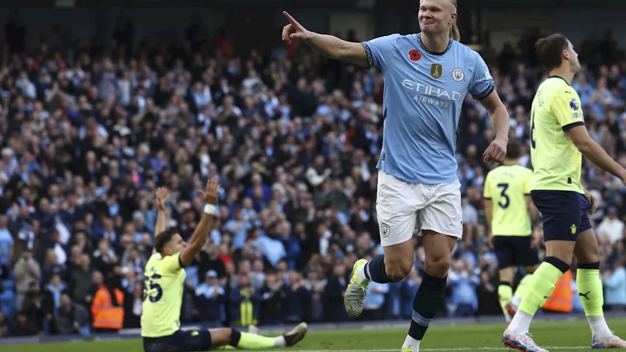 Haaland sends Man City to the top of the Premier League