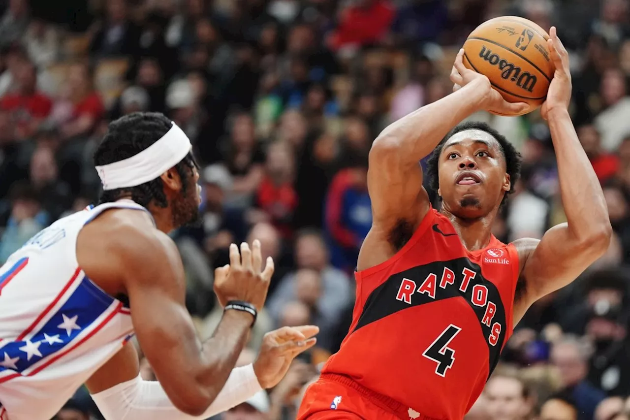 Scottie Barnes leads Raptors past Sixers 115-107; Toronto's bench steps up