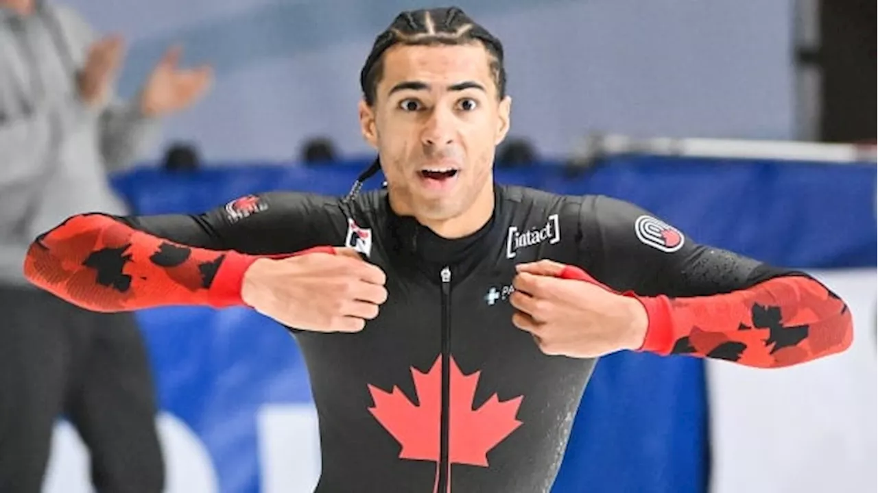 Canada's short track star Dandjinou captures 2 gold medals at World Tour event in Montreal